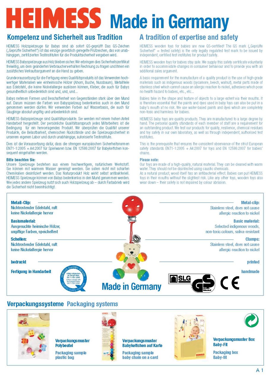 Katalog dřevěných hraček Heimess