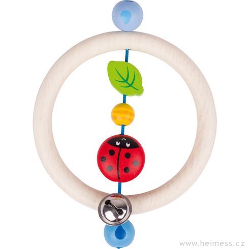 Beruška kroužek – dřevěná hračka pro miminka (Heimess soft colors) - Heimess