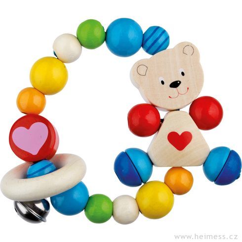 Medvídek se srdíčkem – elastická motorická hračka - Heimess