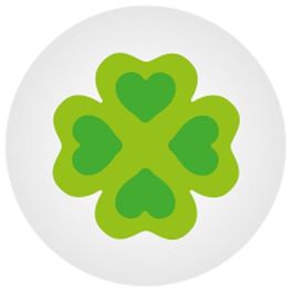 Čtyřlístek – zacvakávací korálek, polovina