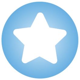 Modrá s hvězdičkou – zacvakávací korálek, polovina