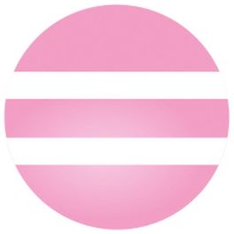 Růžová s proužky – zacvakávací korálek, polovina